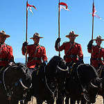 RCMP mounties on their horses